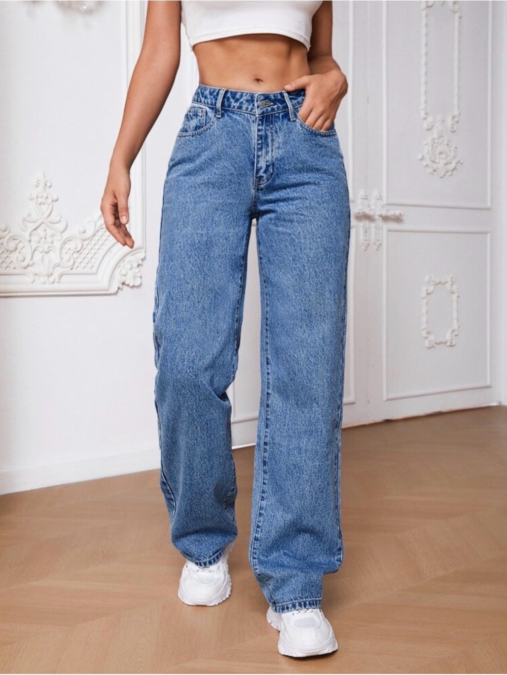 SHEIN Blue Tall M Denim Jeans Straight Leg